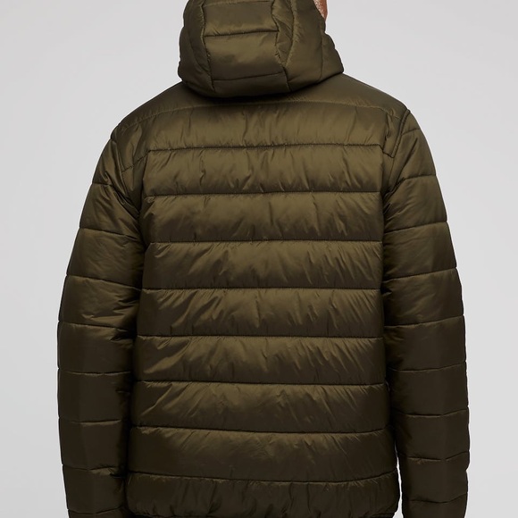 $298 BONOBOS S Quilted Men's Olive Puffer Jacket - Picture 3 of 9